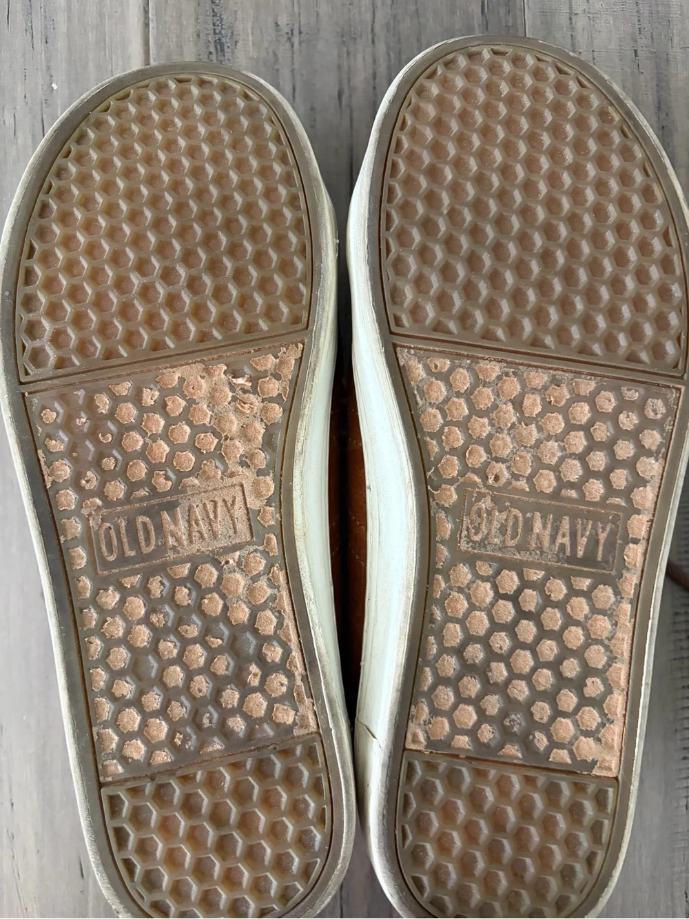 Boys brown faux leather dress sneakers - size 3 - Old Navy